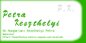 petra keszthelyi business card